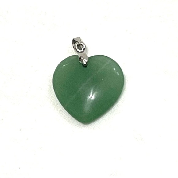 Natural Gemstone Puffy Heart Pendant - Picture 5 of 9